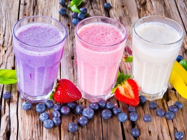 Fruit and vegetable smoothies and cocktails for weight loss